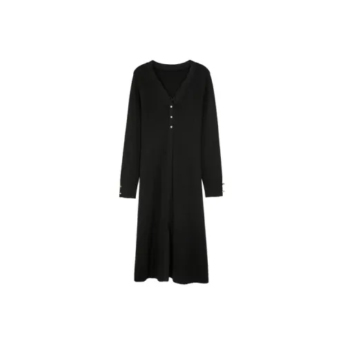 3COLOUR Long-Sleeved Dresses Women's Black