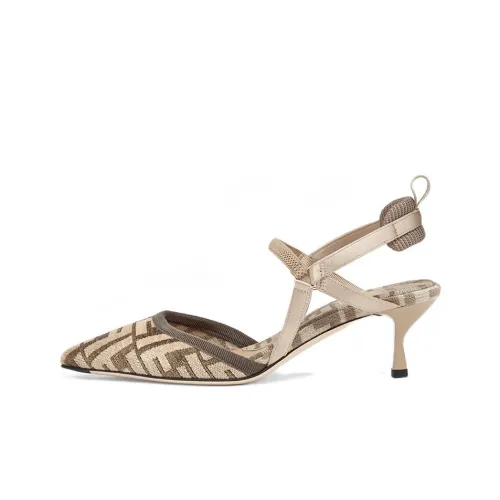 FENDI Colibri High Heels Women's Light Brown