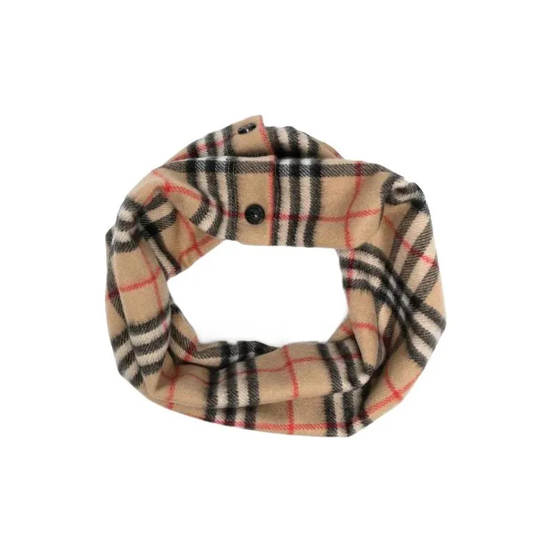 Burberry Checked Button-Up Scarves-2