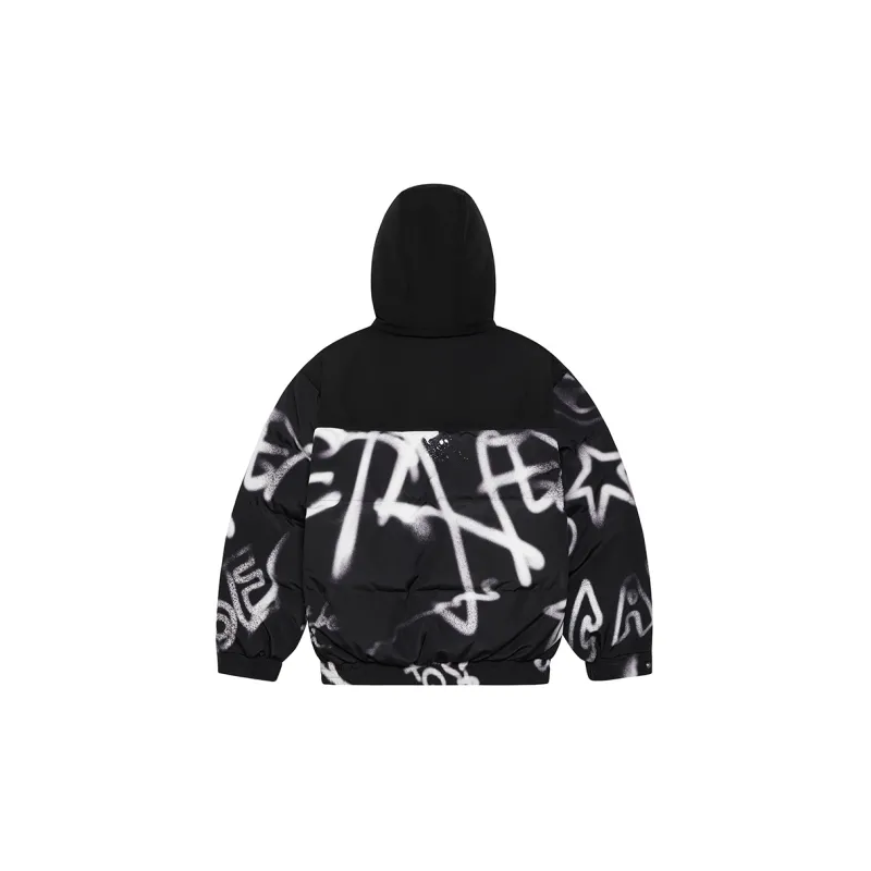 DEFINEX Stand Collar Loose Fit Thickened Down Jacket Unisex Black-1