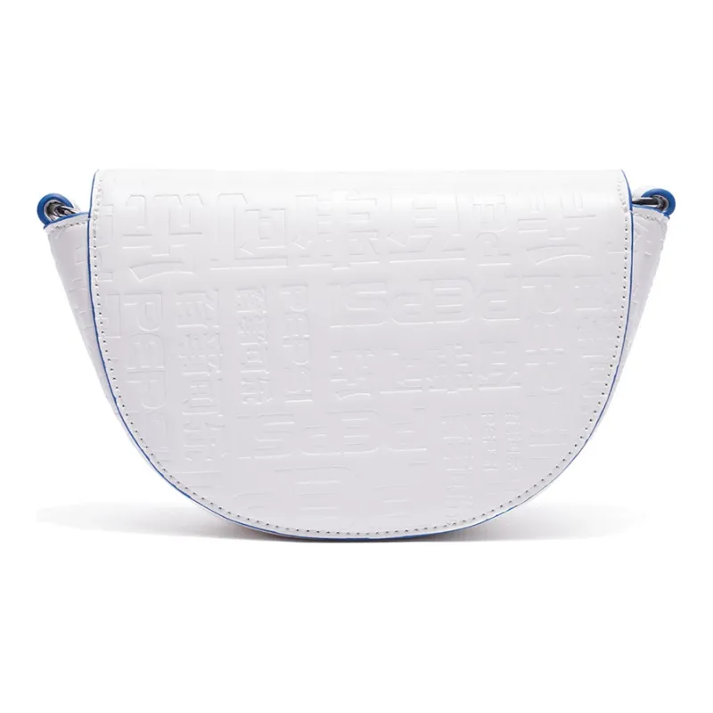 Pepsi Synthetic Leather Saddle Bag Shoulder Bag Crossbody Bag Regular Unisex White-3