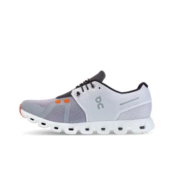 On Cloud 5 Fuse Cushioning Breathable Low Top Casual Shoes Men's White Alloy Gray