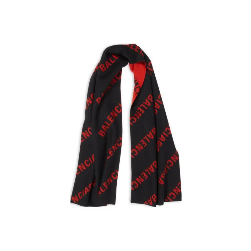 Balenciaga Knit Scarves Women's Black-0