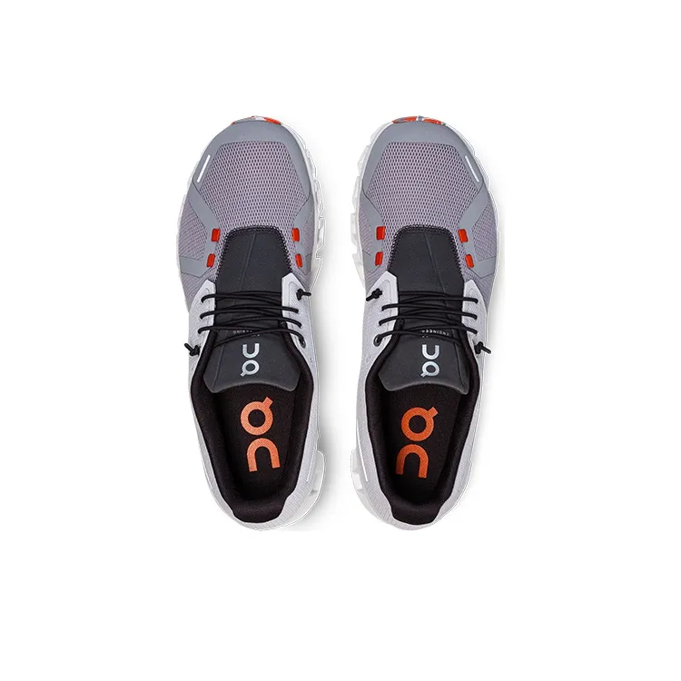 On Cloud 5 Fuse Cushioning Breathable Low-Top Casual Shoes Men's White Alloy Gray-3