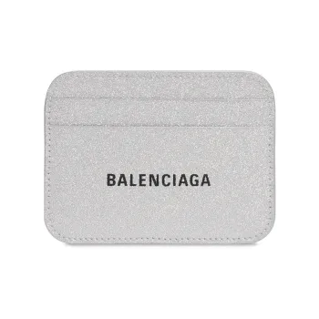 Balenciaga Cash Polyurethane With Polyester Card Holder Card Holder Women's Silver