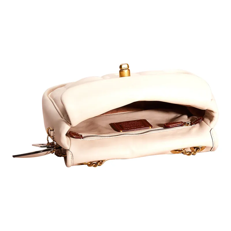 COACH Pillow Nappa Leather Portable Crossbody Bag, Shoulder Bag Women's White-2