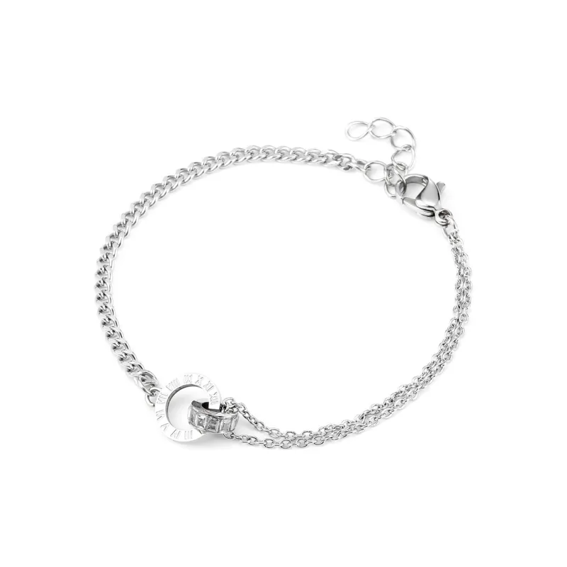 GENANX Bracelets Unisex Silvery White-5