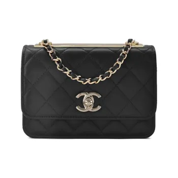 CHANEL Trendy CcWOC Sheepskin Chain Bag, Shoulder Bag, Crossbody Bag Mini Women's Black