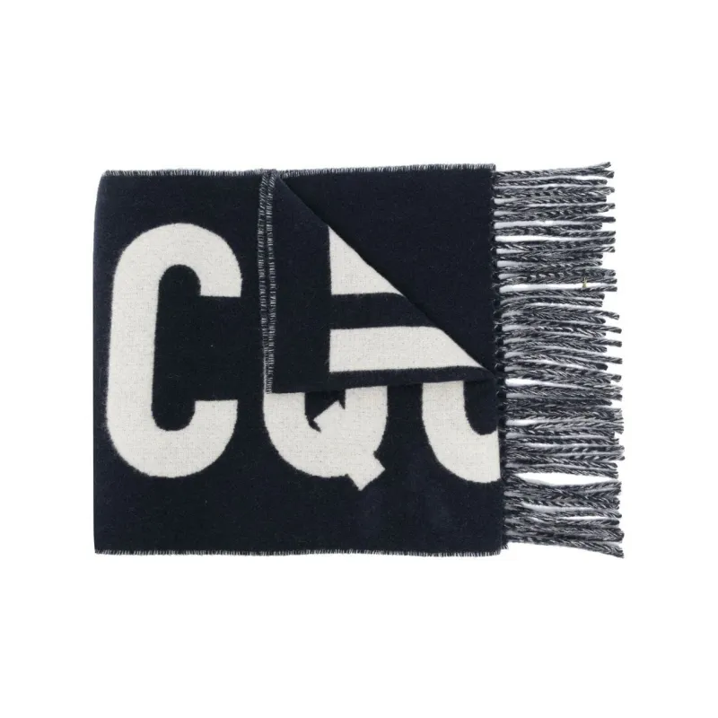 Jacquemus Logo Jacquard Fringed Edge Scarf-0