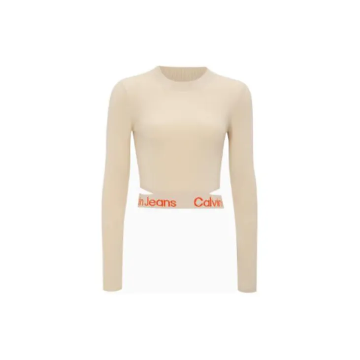 CALVIN KLEIN FW22 Knitwear Women's Apricot-1