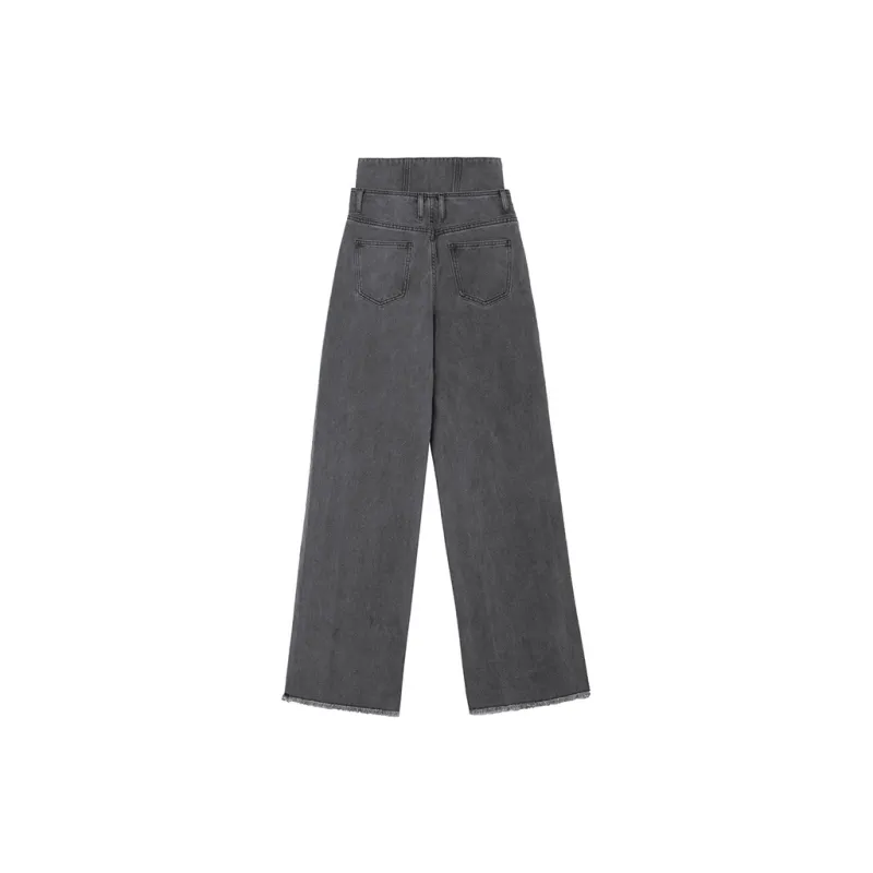 MEETLADY Straight Thickened Jeans Winter Women's-1