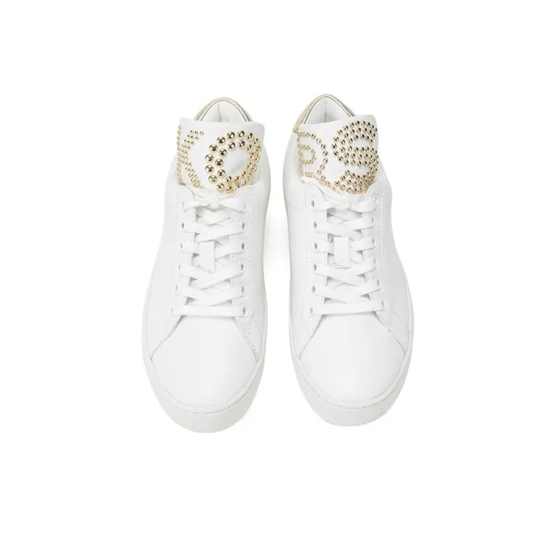 MICHAEL KORS Mindy Low Top Stylish Skateboarding Shoes Women's White Gold-3