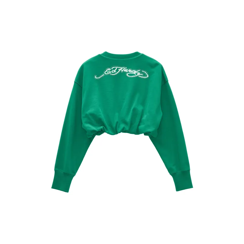 Ed Hardy Sweatshirts Women's Forest Dark Green E1ODW033-1