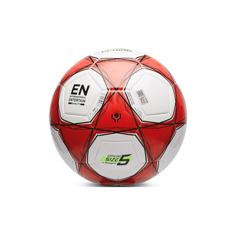 LiNing Size 5 Ball Soccer PVC Seamless Thermal bonding Kids' White Red-6