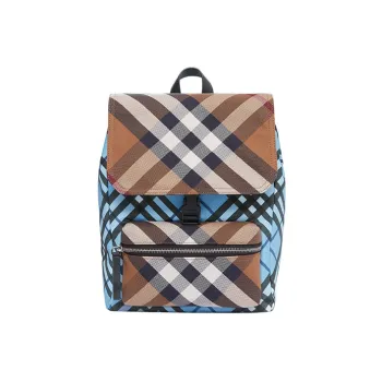 Burberry Canvas Backpack Kids' Vibrant Cobalt Blue