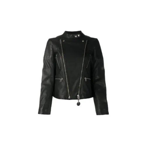 DIESEL Leather Jackets Women's Black