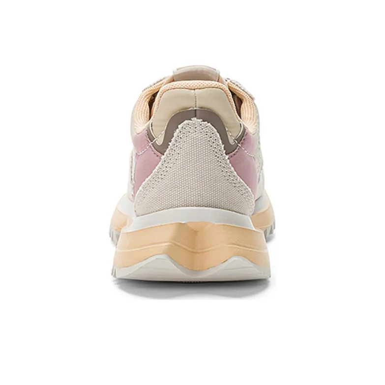 Kappa Abrasion Resistant Slip Resistant Lightweight Low Top Running Shoes Women's Khaki Pink-4