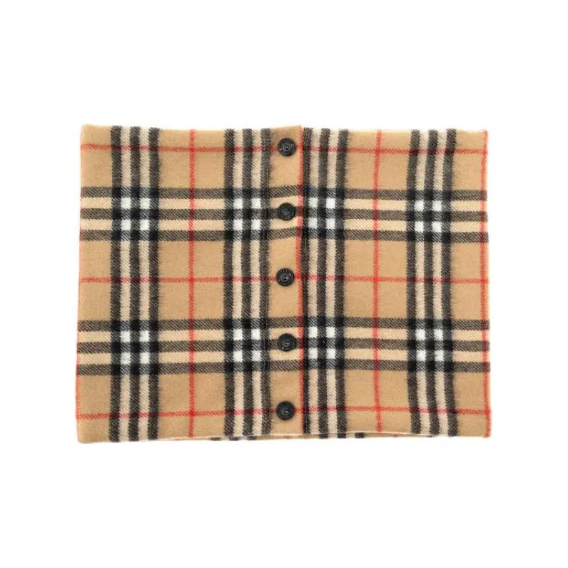 Burberry Checked Button-Up Scarves-0
