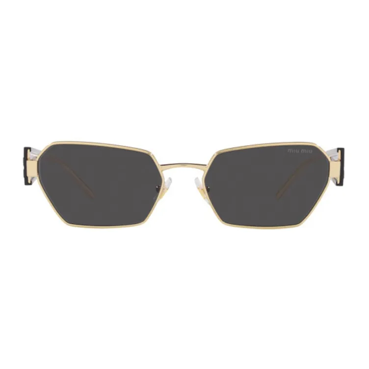 MIU MIU Logo debossed Geometric frame Sunglasses-0