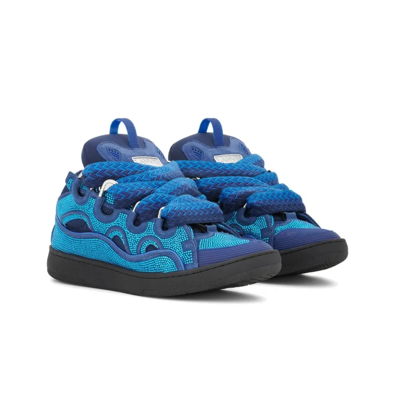 Lanvin Curb Sneakers 'Rhinestones - Majorelle Blue'-1