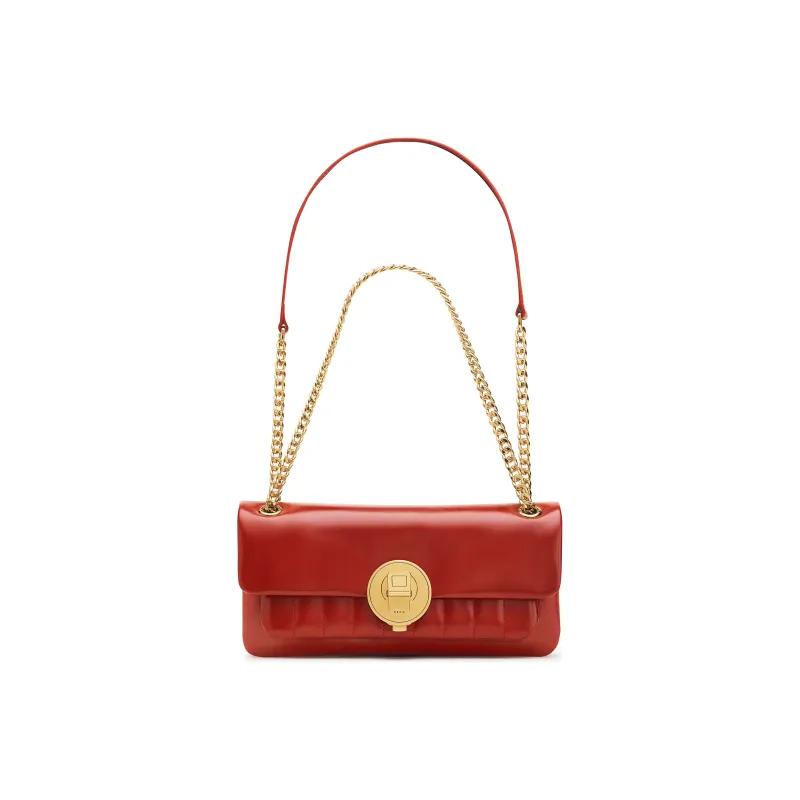 PECO Cow Leather Shoulder Bag, Crossbody Bag Women's Black/Brown/Red-4