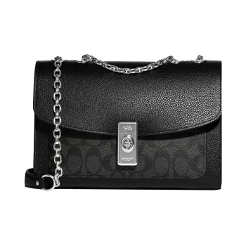 COACH Lane Cow Leather Crossbody Bag Shoulder Bag Women's Black