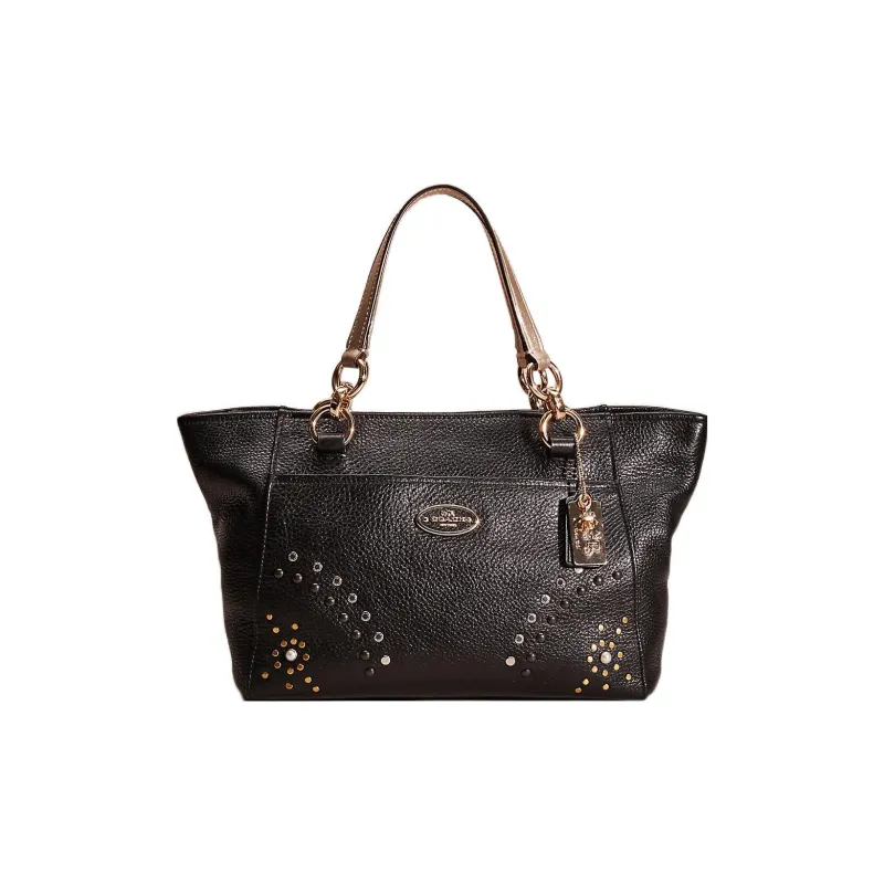 COACH Ellis Leather Shoulder Bag, Crossbody Bag, Handbag Mini Women's Black-0