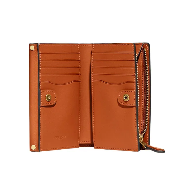 COACH Studio Glove Tanning Card Holders Clutches Wallets Medium Size Women's Canyon Color-1