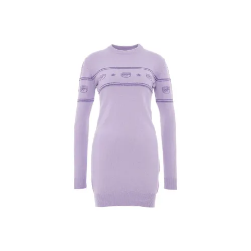 CHIARA FERRAGNI Long-Sleeved Dresses Women's Light Lavender