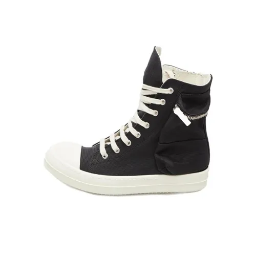 Rick Owens DRKSHDW Canvas Shoes Women's High-Top Black