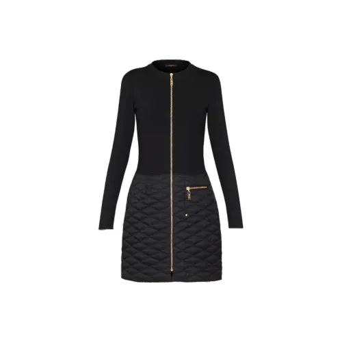 LOUIS VUITTON Long-Sleeved Dresses Women's Black