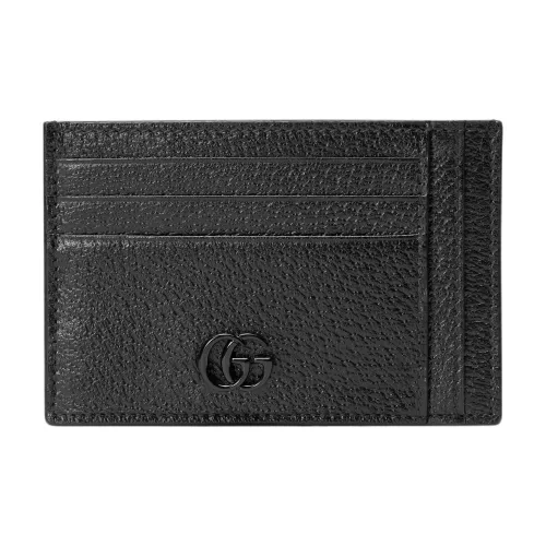 GUCCI Marmont Leather Card Holder Men's Black