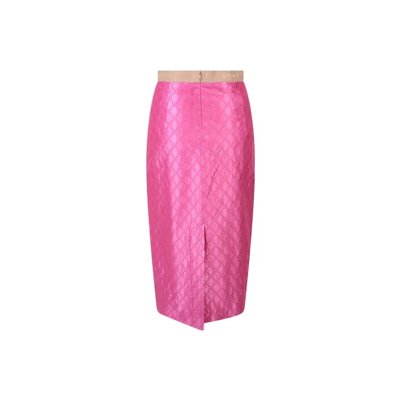 GUCCI Gg Embroidered Shorts Pink-1