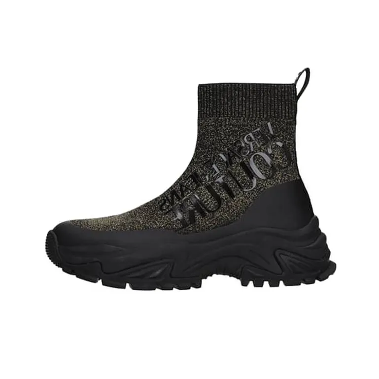 VERSACE JEANS Couture Shock Absorbers High Top Sports Casual Shoes Women's Black-0