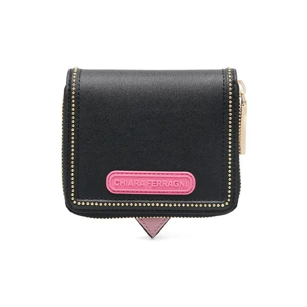 CHIARA FERRAGNI Eyelike Polyurethane PU Wallet Women's Black-1
