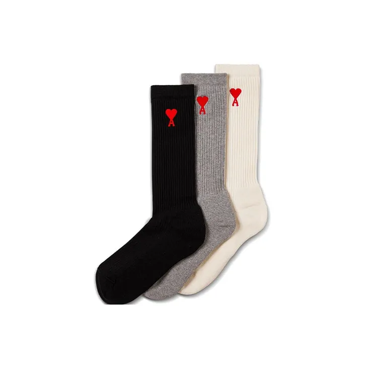 AMIPARIS Three Pack Adc Socks 'Off White/Grey/Black'-1