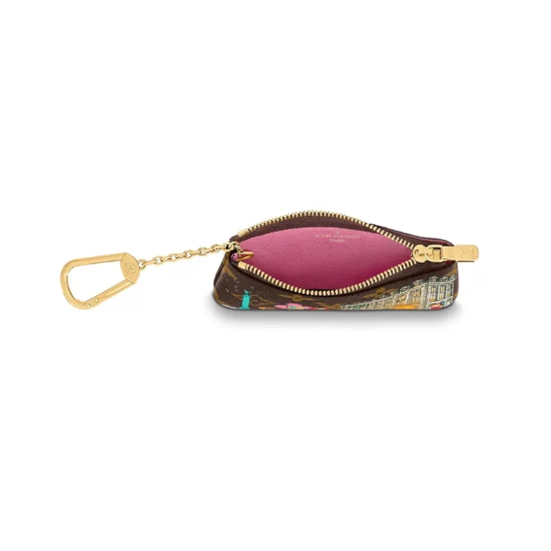 LOUIS VUITTON Key Pouch Vivienne Holiday Monogram Canvas/Pink-3