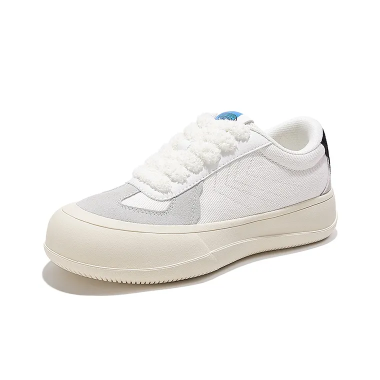 ZHIMAJIE x Feiyue Low Top Skateboard Shoes Women's White Gray-1