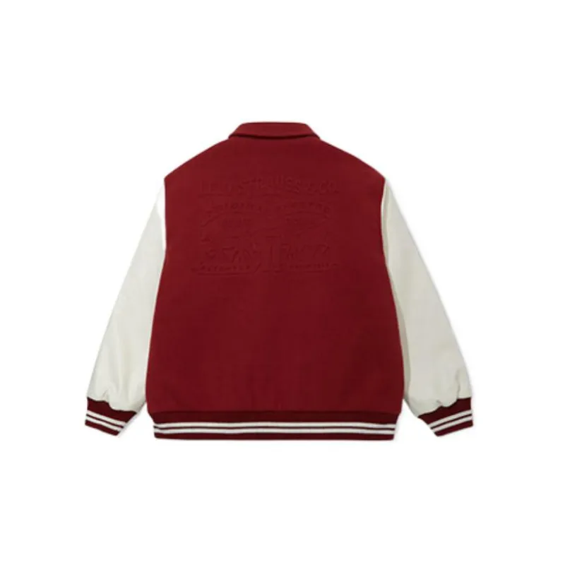 Levis Baseball Jerseys Unisex Burgundy-1
