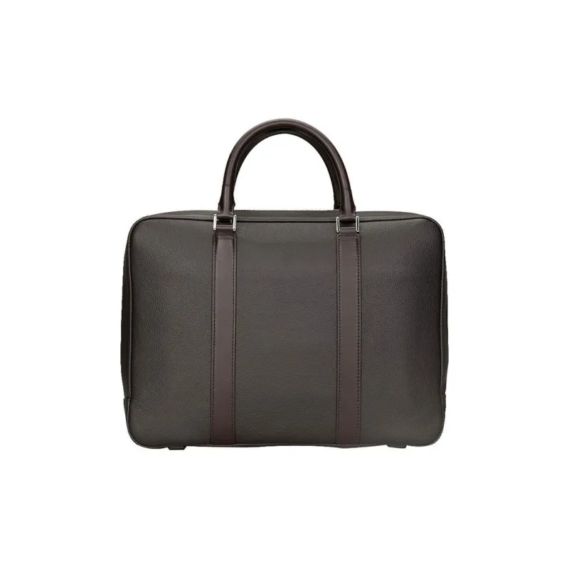 MONTBLANC Meisterstuck Grain Leather Briefcase Shoulder Bag Crossbody Bag Handbag Men's Brown-2