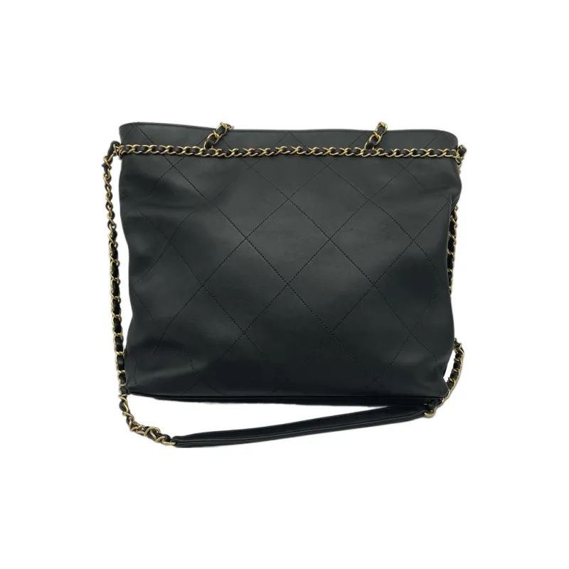 CHANEL 22c Early Spring Cow Leather Tote Bag, Shopping Bag, Shoulder Bag, Crossbody Bag, Handbag Women's Black-1