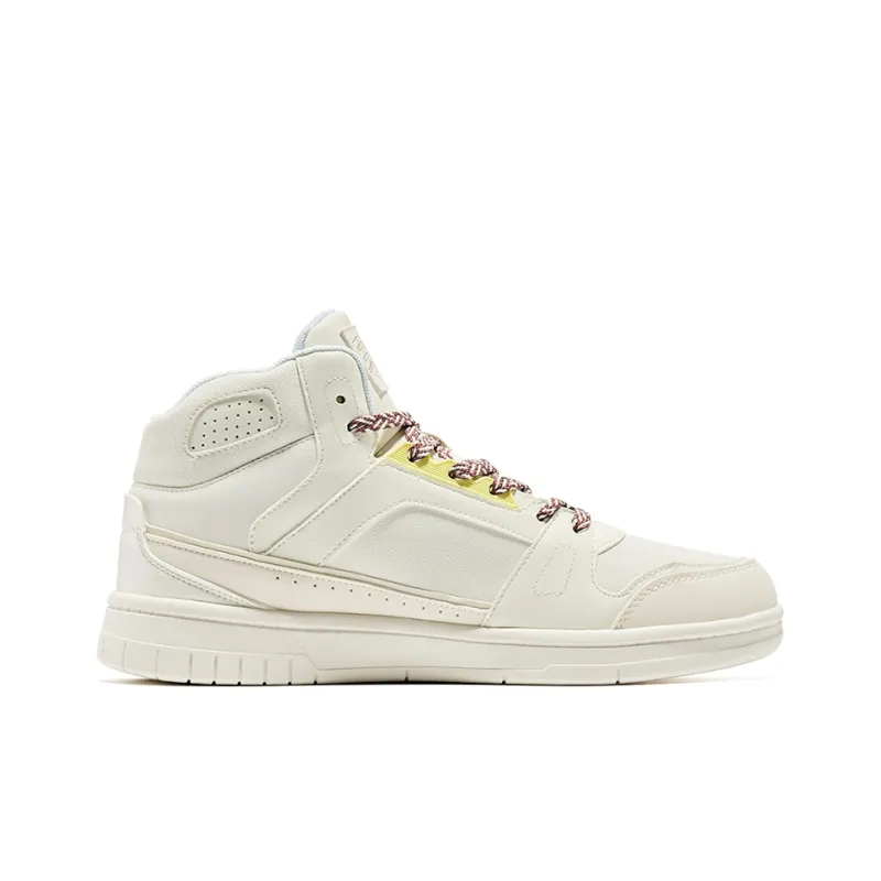 Erke High-Top Skateboard Shoes Men's Ivory Spiral Seaweed Green-1