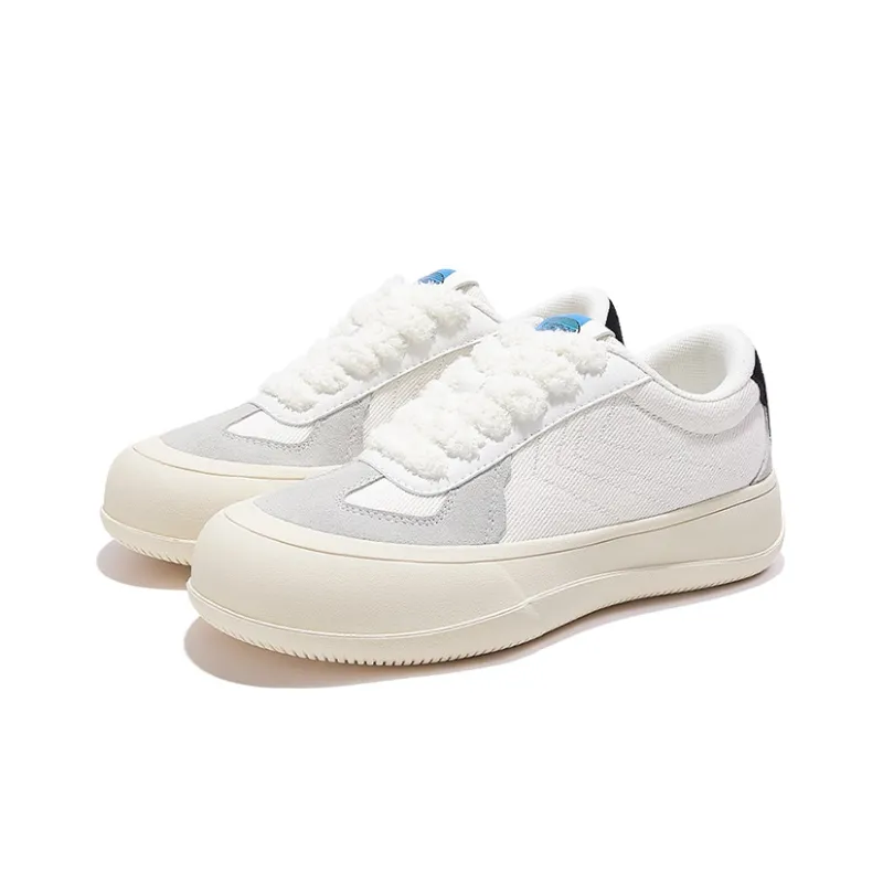 ZHIMAJIE x Feiyue Low Top Skateboard Shoes Women's White Gray-2