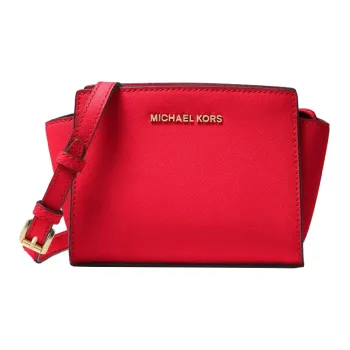 MICHAEL KORS Selma Leather Messenger Bag Shoulder Bag Crossbody Bag Mini Women's Bright Red