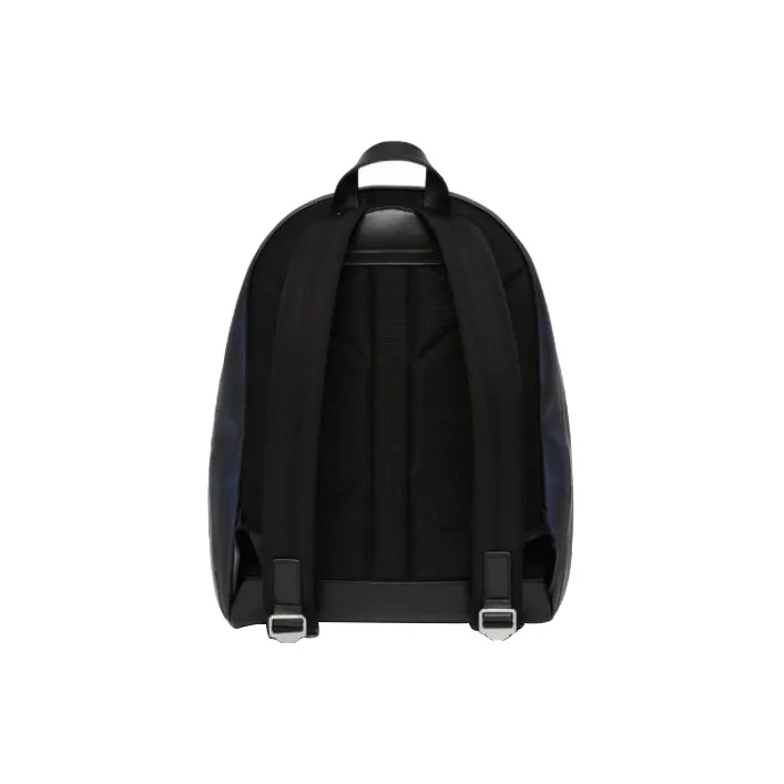 Burberry Leather Patchwork Backpack Large Size Men's Marine Blue-3