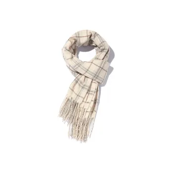 Clect Polyester Knit Scarves Women's Cream Pink