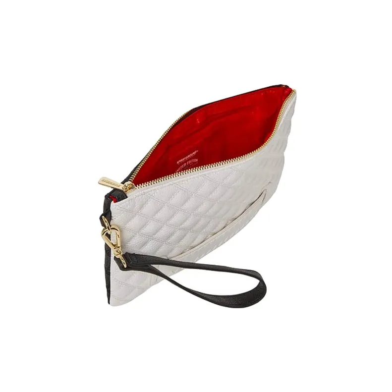SPRAYGROUND Artificial Leather Clutch Women's Black/White-3
