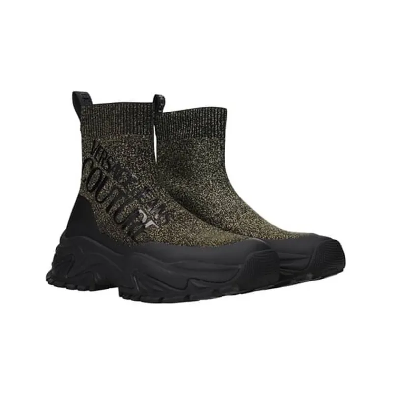 VERSACE JEANS Couture Shock Absorbers High Top Sports Casual Shoes Women's Black-1