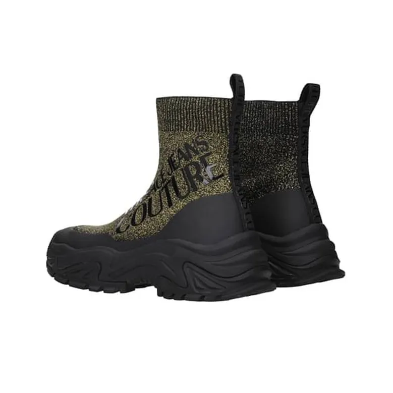 VERSACE JEANS Couture Shock Absorbers High Top Sports Casual Shoes Women's Black-3