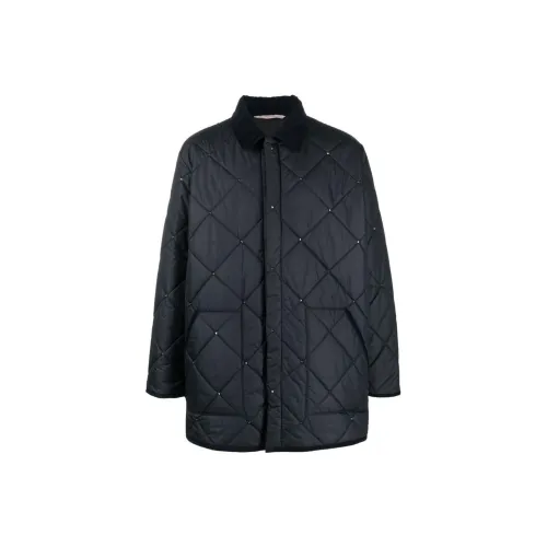 Valentino Coats Men Black